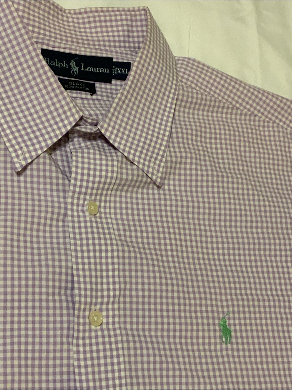 Polo Ralph Lauren Men's Light Purple Check Dress Shirt - Classic Button-Down